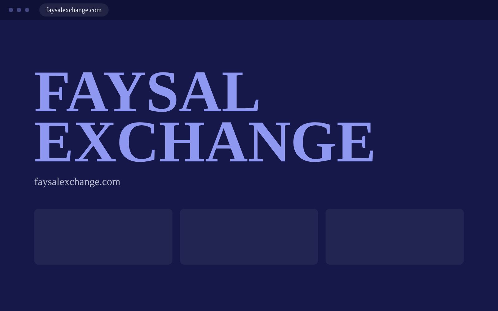 Faysal Exchange website